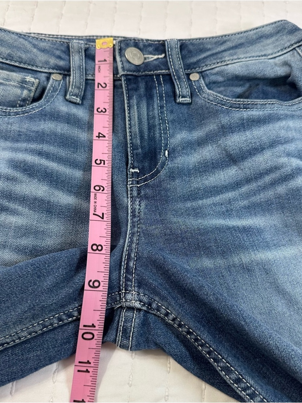 Shyanne Medium Wash Blue Flare  Ripped Style Jeans Stretchy Comfortable W28X36L - Picture 10 of 16